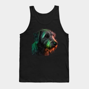 Neon Irish Wolfhound Dog Tank Top